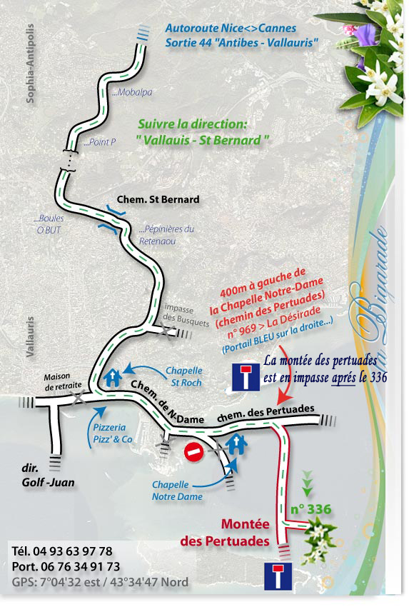 Plan d'accés après modification de circulation